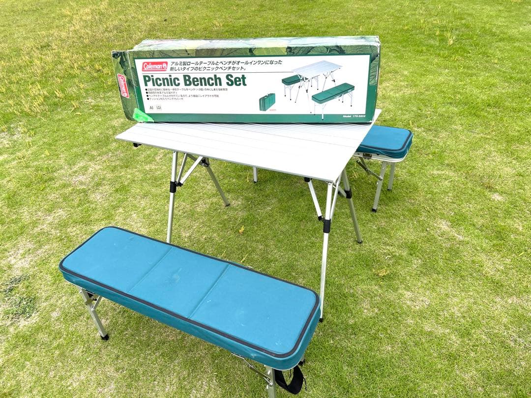 Coleman ベンチセット テーブル 折りたたみ 箱あり