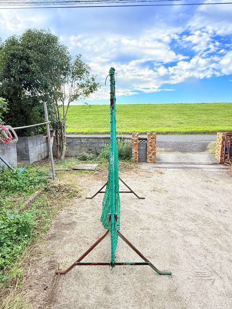 バッティングネット 大きめ 緑色　引き取り限定