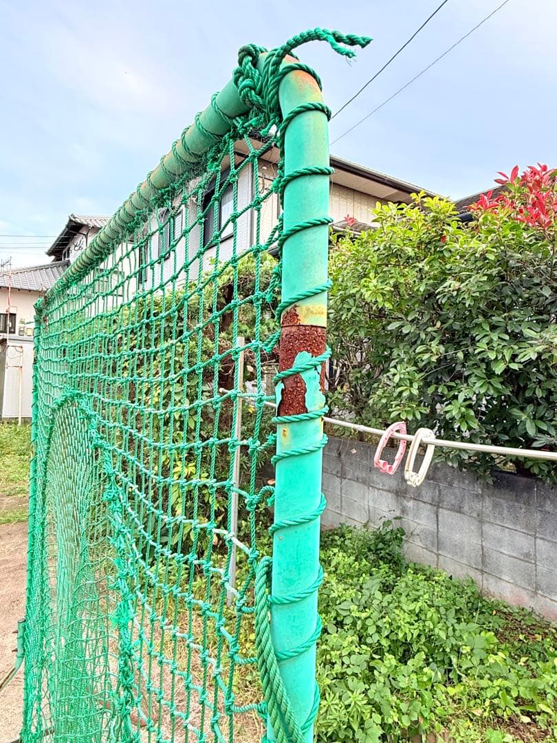 バッティングネット 大きめ 緑色　引き取り限定