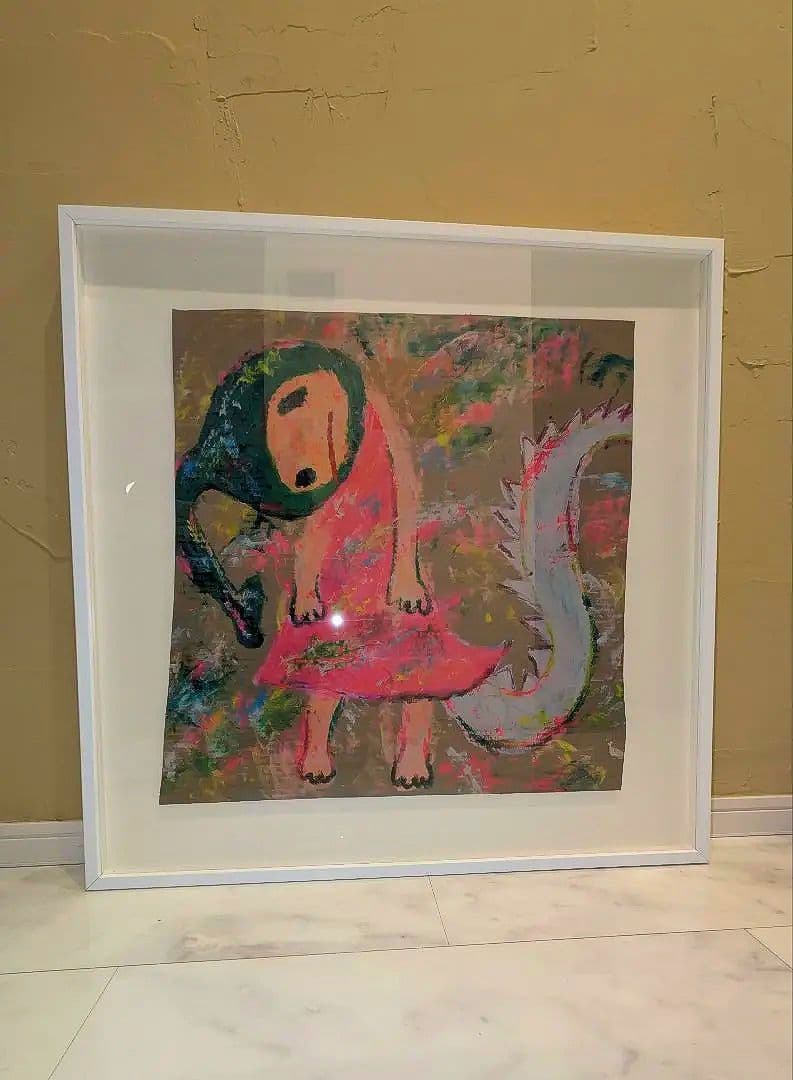 ロッカクアヤコ ダンボール アート作品 サイン有り