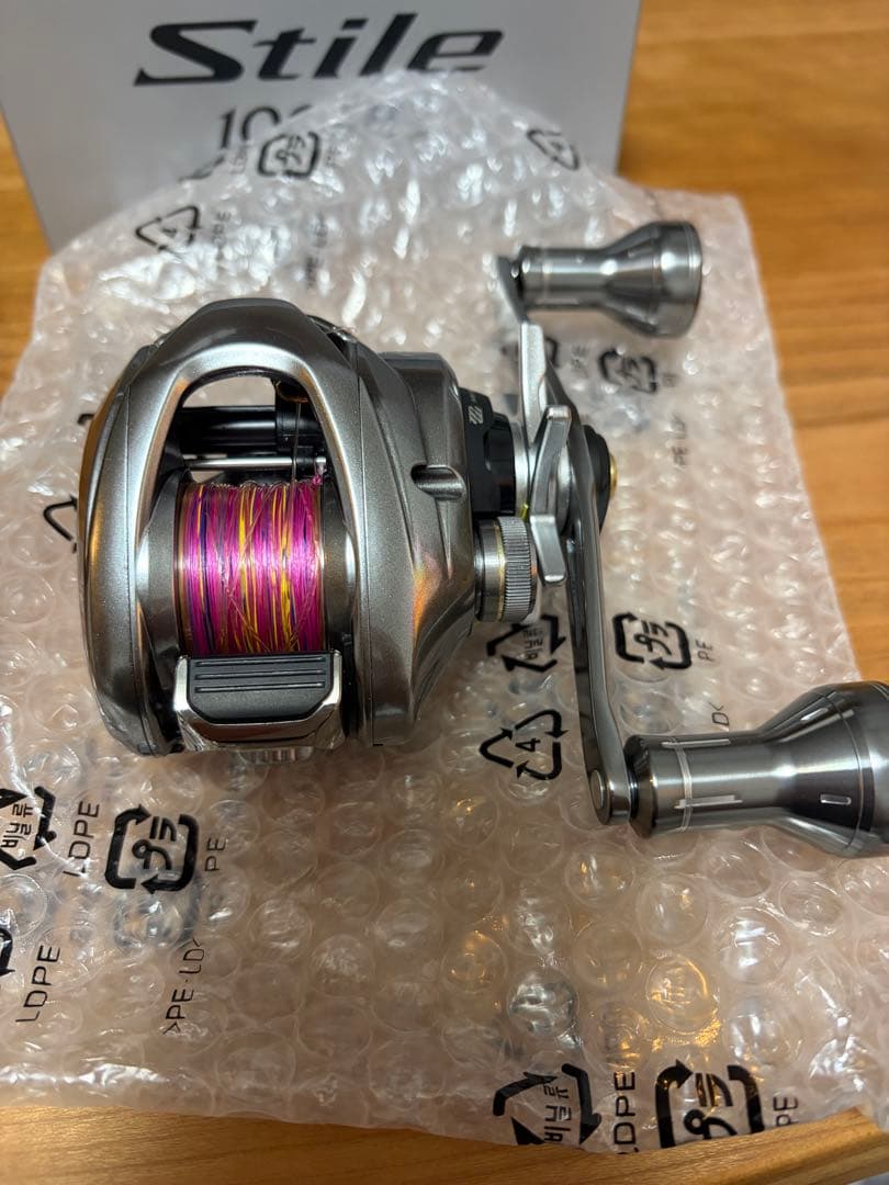 シマノ　25 スティーレ　100PG 夢屋ダブルハンドル60mm 装着