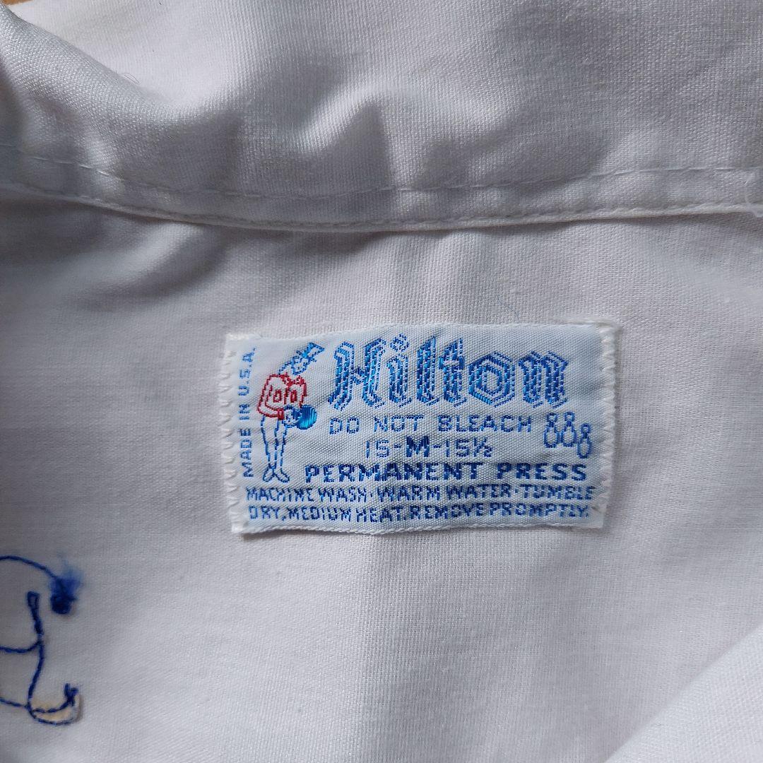 Hilton Mサイズ ボーリングシャツ 刺繍