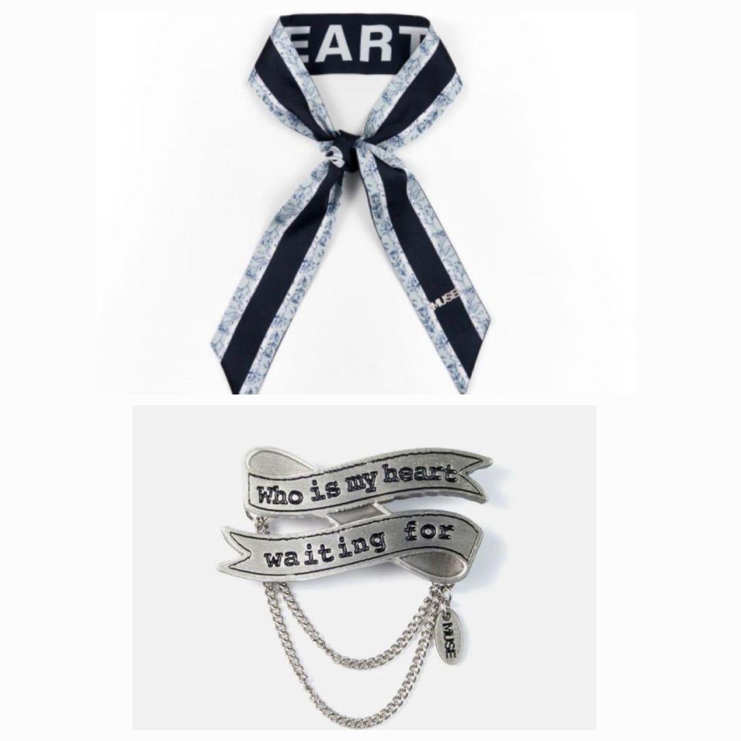 【新品】公式 JIMIN ジミン MUSE タイスカーフ ＆ ピンブローチ