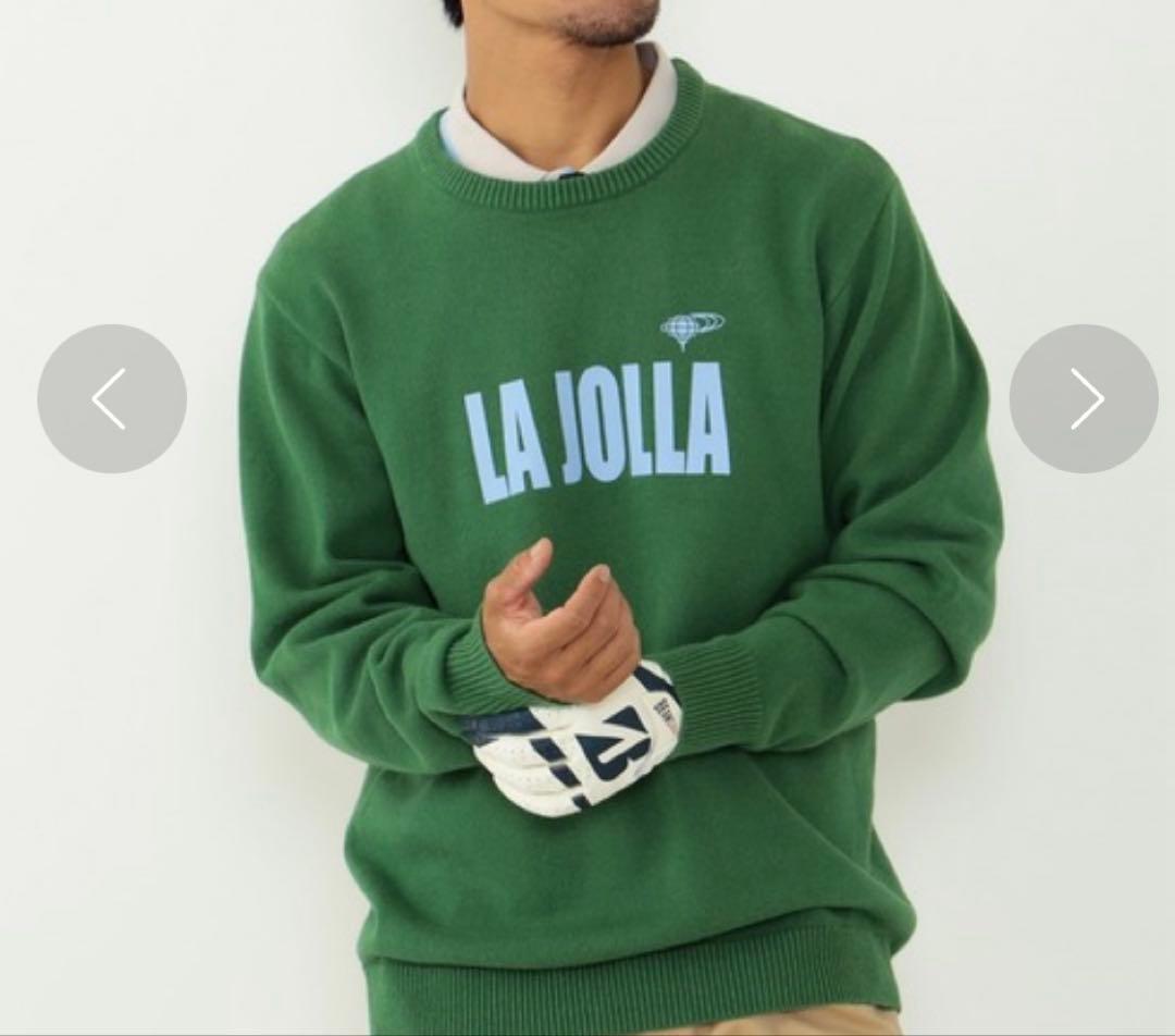 BEAMS GOLF /ロゴプリントミドルゲージニットXL