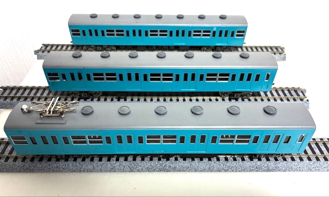 HOゲージ 103系通勤電車　スカイブルー　3両セット