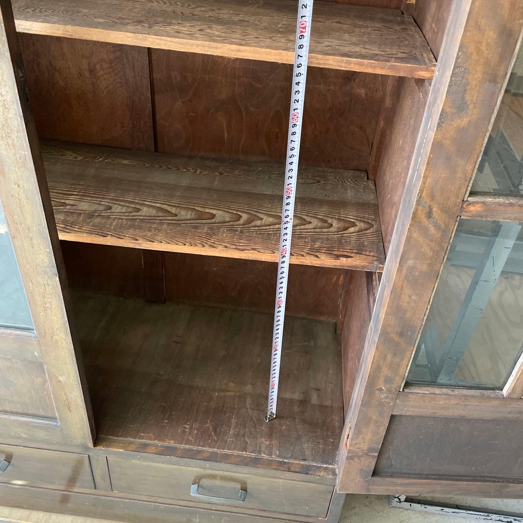 ヴィンテージ 古家具 キャビネット 飾り棚 無垢材 レトロ アンティーク