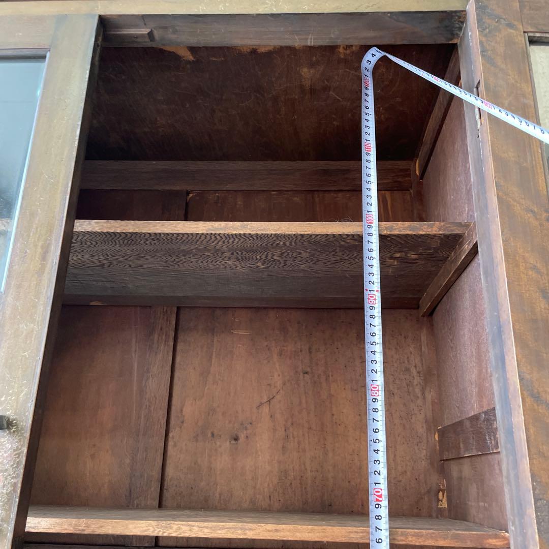 ヴィンテージ 古家具 キャビネット 飾り棚 無垢材 レトロ アンティーク