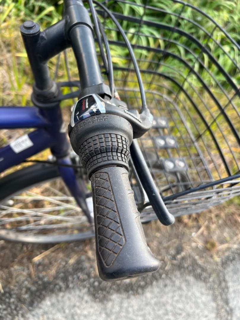 名古屋市内お届け無料青いクロスバイク 前方バスケット付き