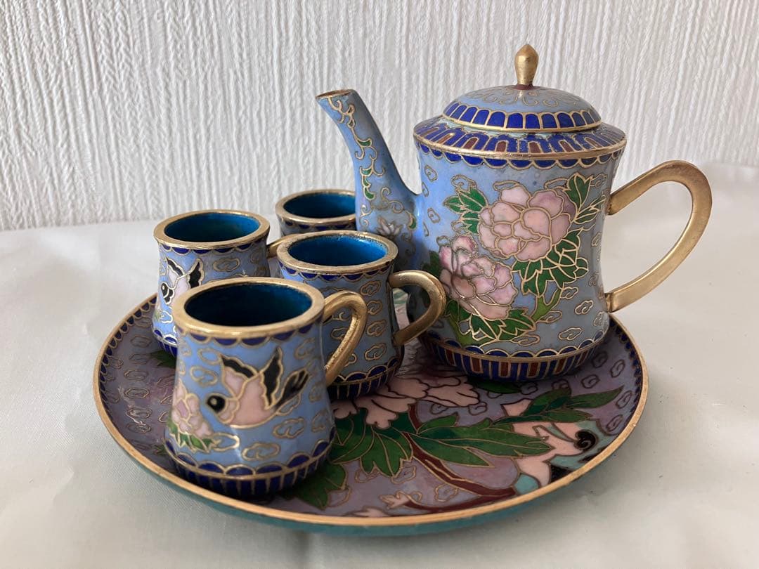 ミニチュア　花柄　花鳥　ティーセット