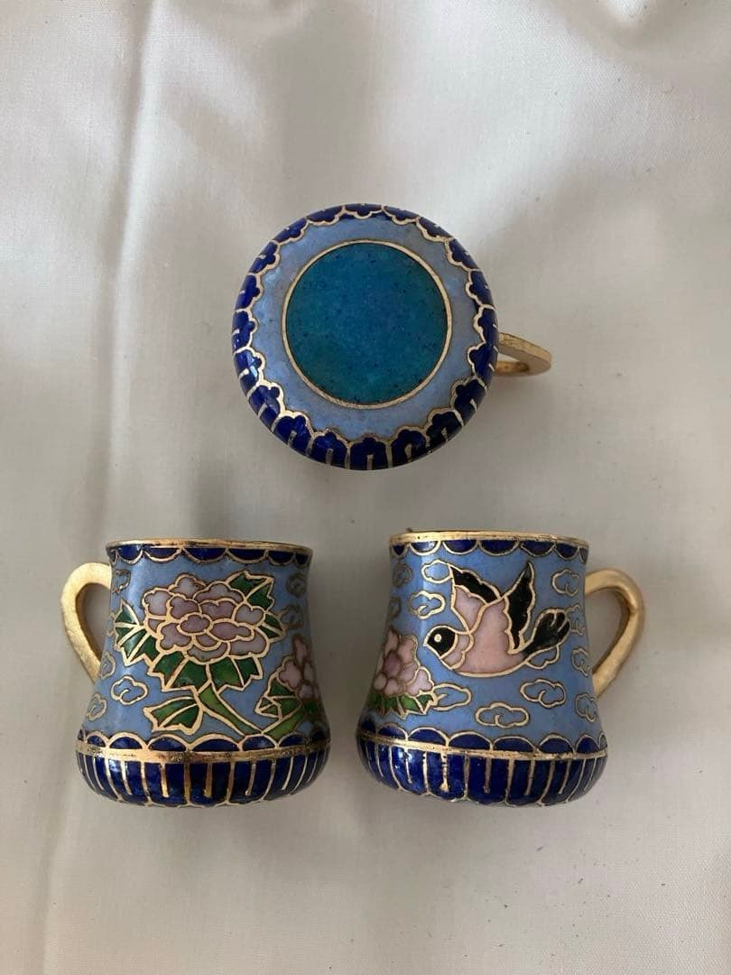 ミニチュア　花柄　花鳥　ティーセット