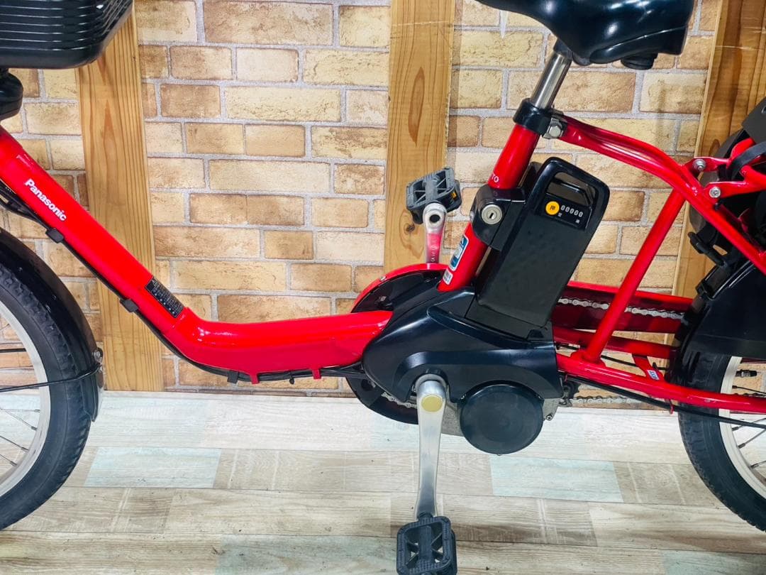 超特価 レッド系 パナソニック 子供乗せ電動アシスト自転車 ZH3338