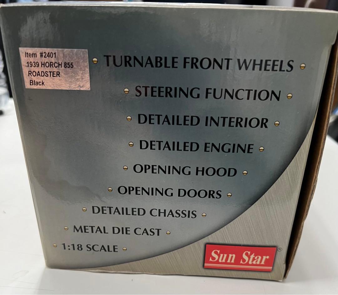 ミニカー Sun Star 1939 HORCH 855 ROADSTER 1:18