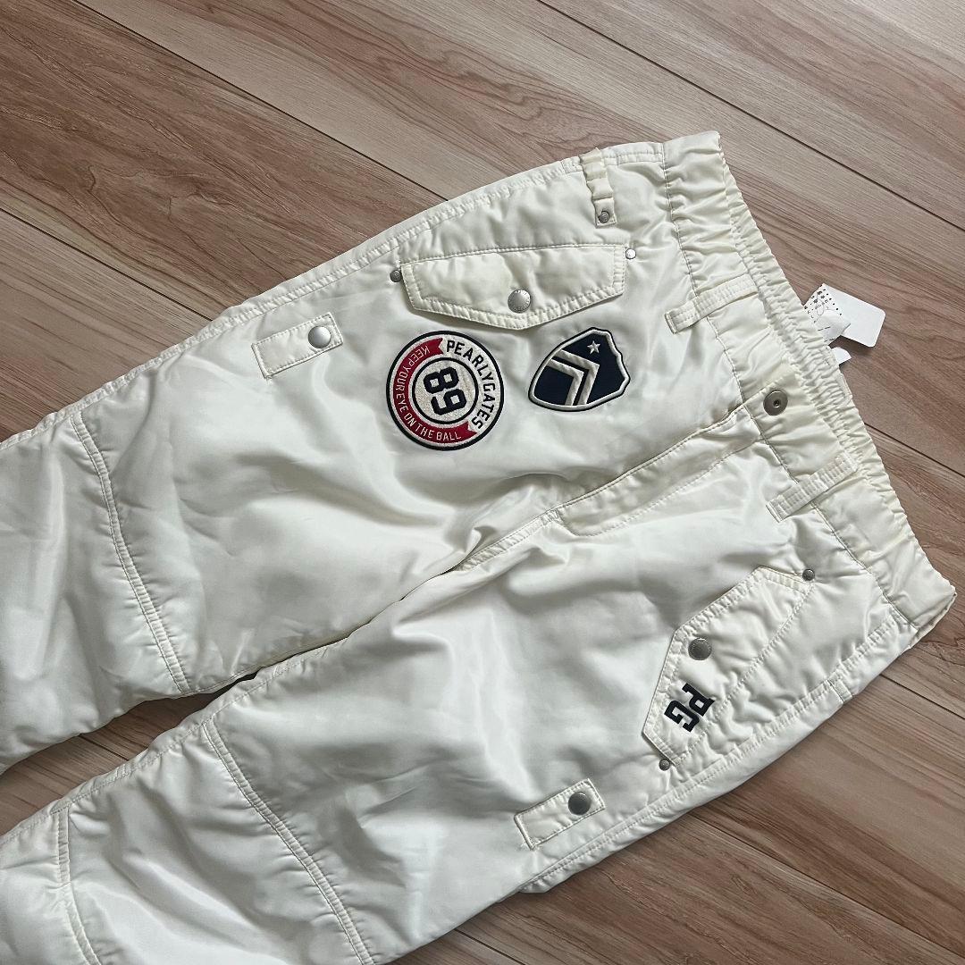 PEARLY GATES パーリーゲイツ　中綿パンツ　メンズ　白　ホワイト　4