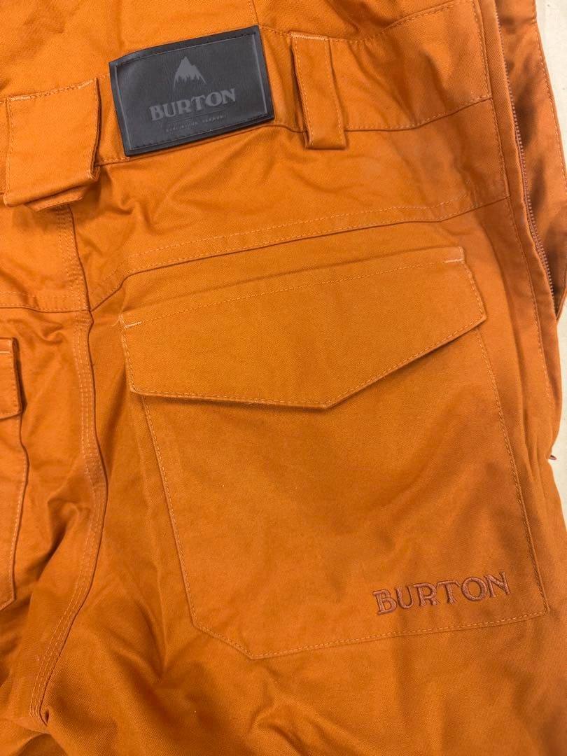 BURTON スノボウェア　ビブパンツ　オレンジ　　M グローブセット