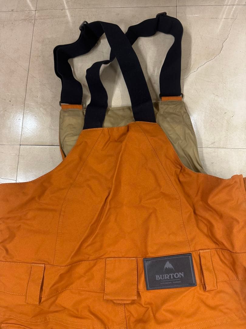 BURTON スノボウェア　ビブパンツ　オレンジ　　M グローブセット