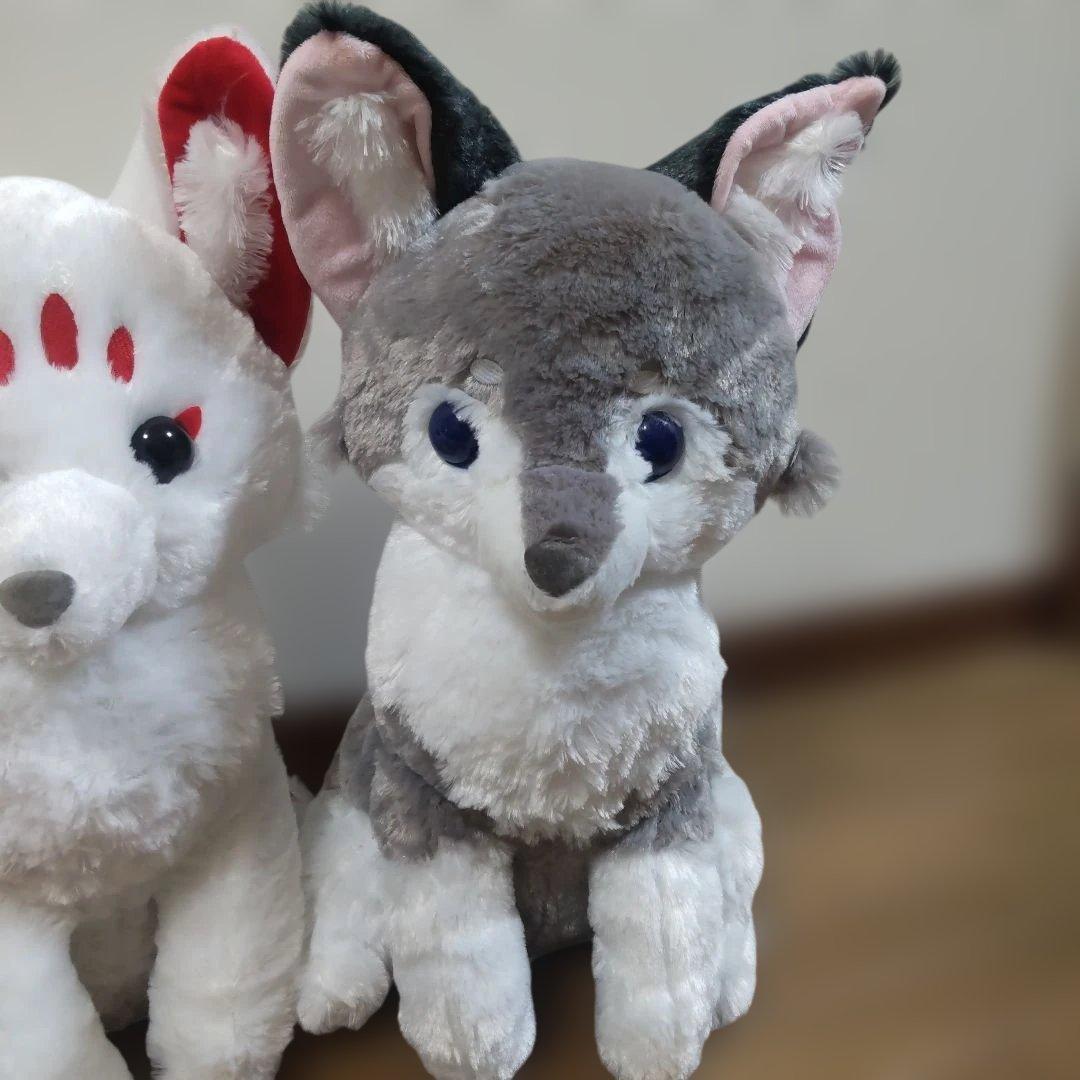 アマテラスのオオカミウルトラBIGぬいぐるみ全３種～テル＆ラックル＆ホロウ～