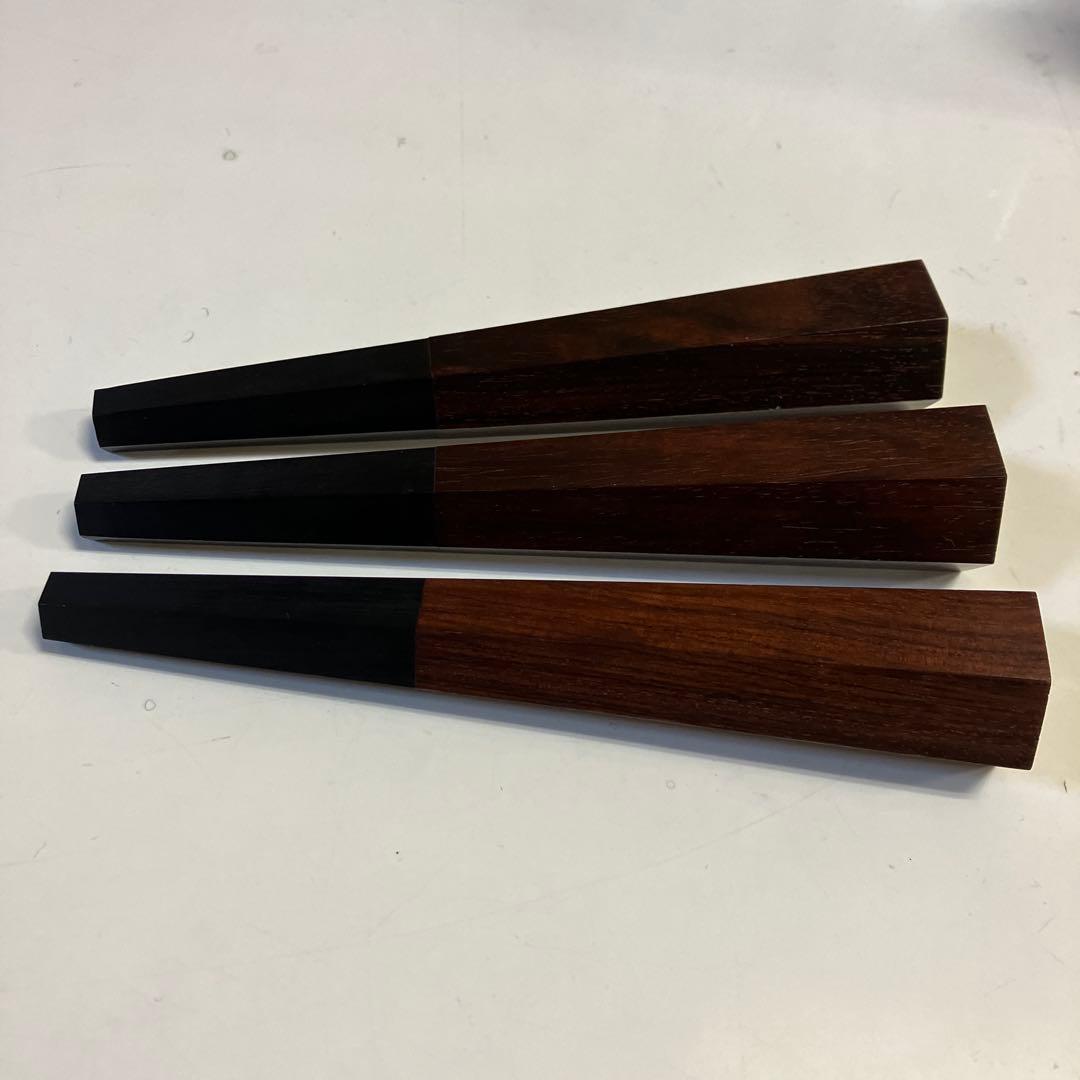 カ*☆様 【新品美品】 津軽三味線用　紅木本黒壇　糸巻き(素六、8.5分)未削