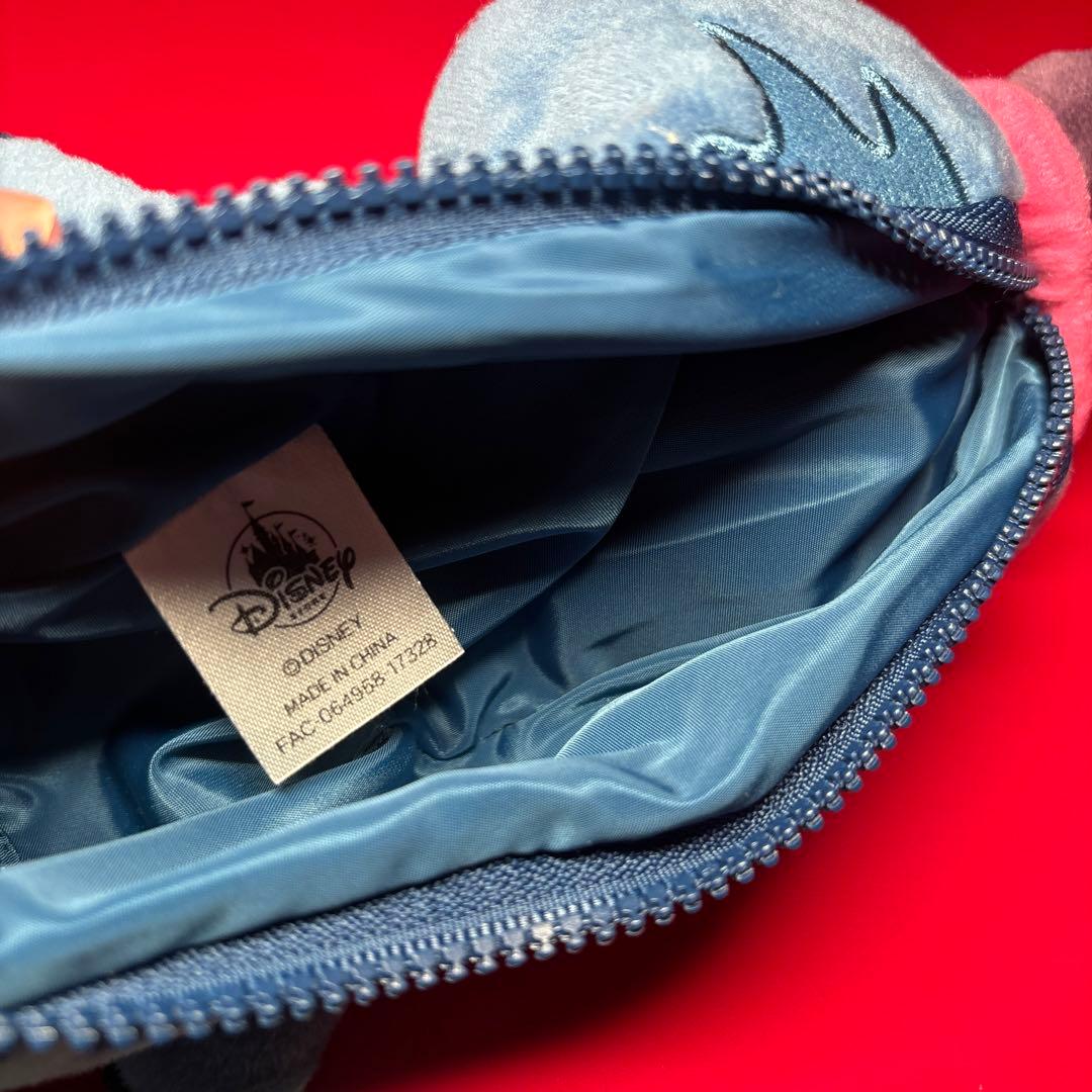 【タグ付き】スティッチ ぬいぐるみポーチ ペンケース リボン ribbon