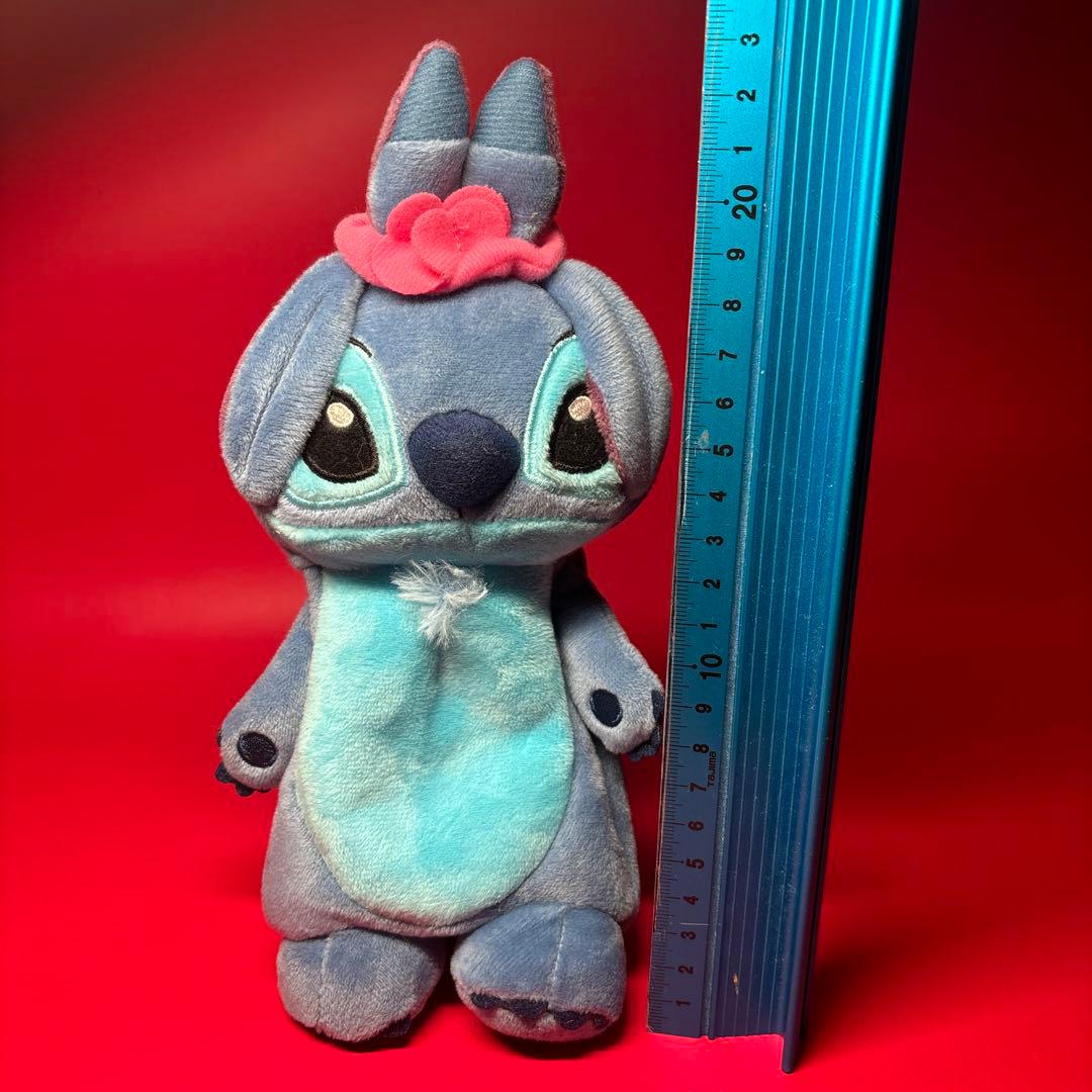 【タグ付き】スティッチ ぬいぐるみポーチ ペンケース リボン ribbon