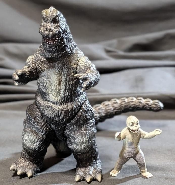 ゴジラ「ゴジラの息子」（Ｙ・ＭＳF）ソフビフィギュア＋ミニラ