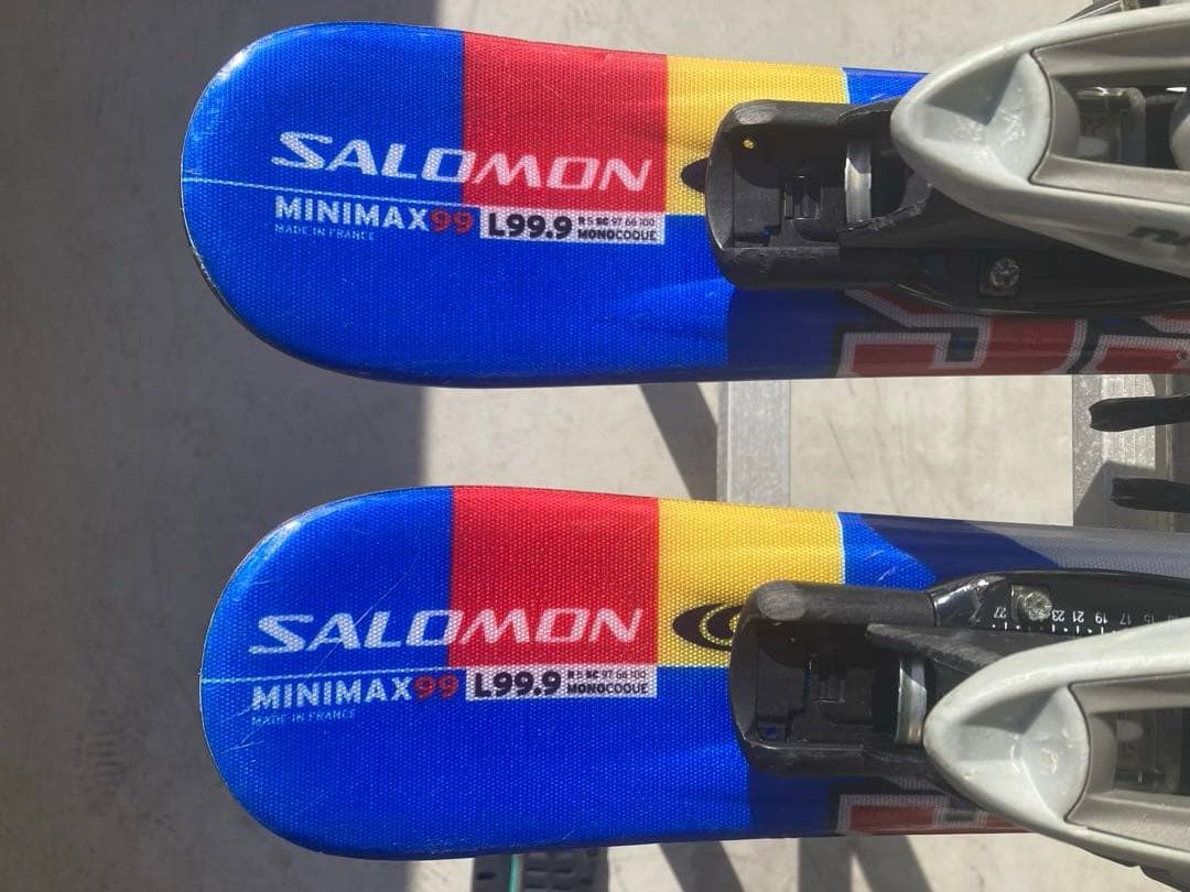 ショートスキー(ファン)と解放ビィンディングセットSALOMON MINIMAX