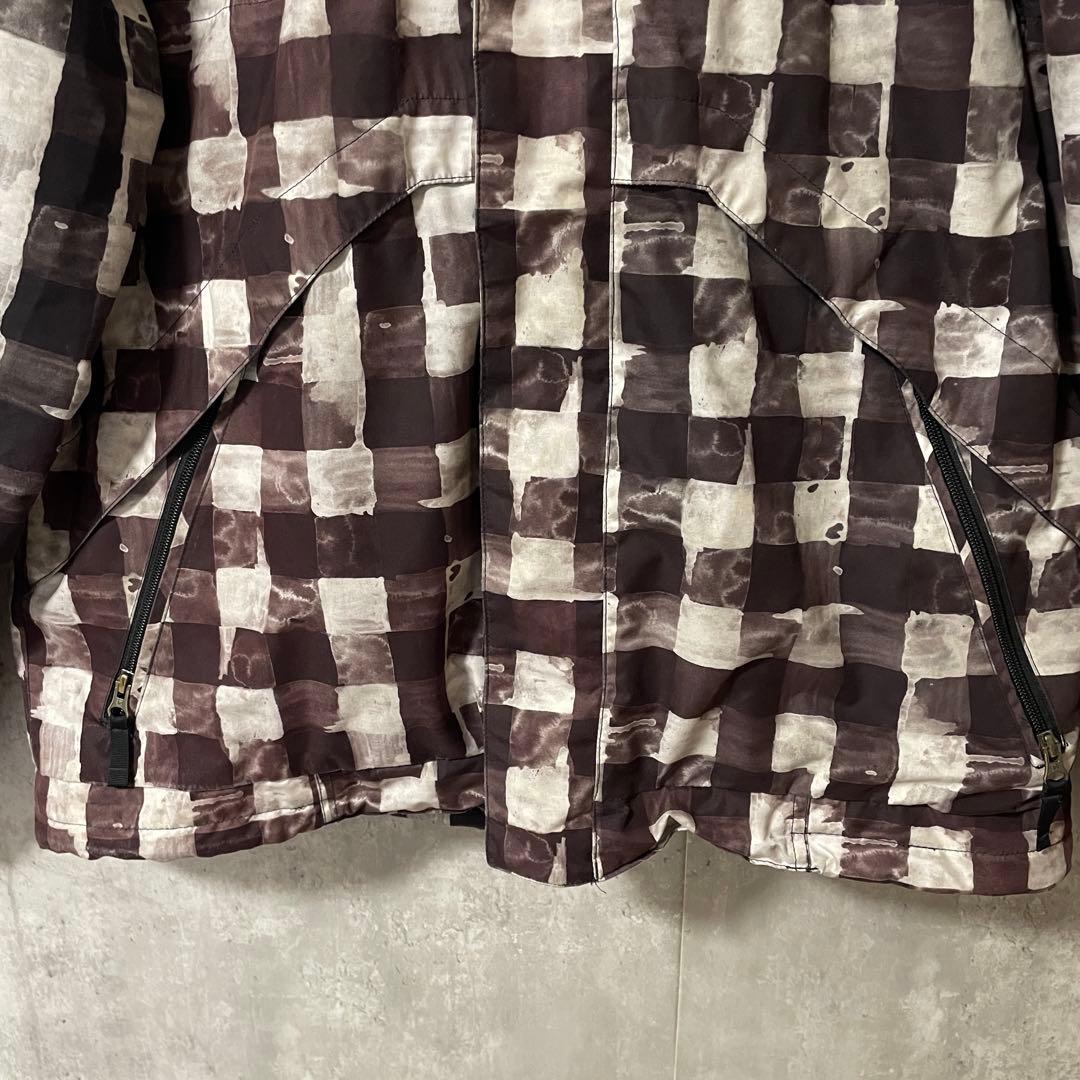 Burtonバートンスキーウェアスノーボードジャケットパーカーフード付チェック柄