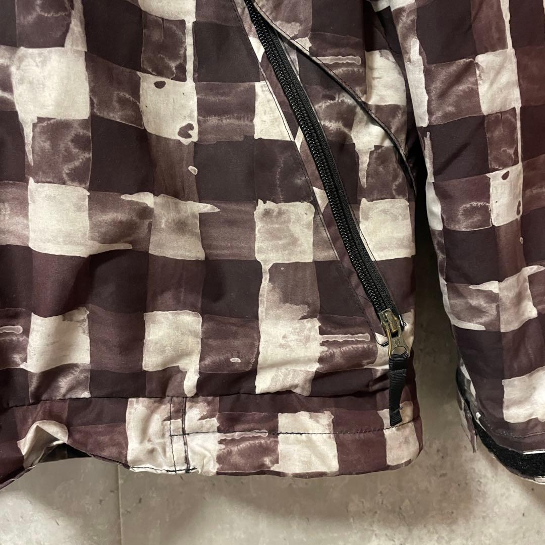 Burtonバートンスキーウェアスノーボードジャケットパーカーフード付チェック柄