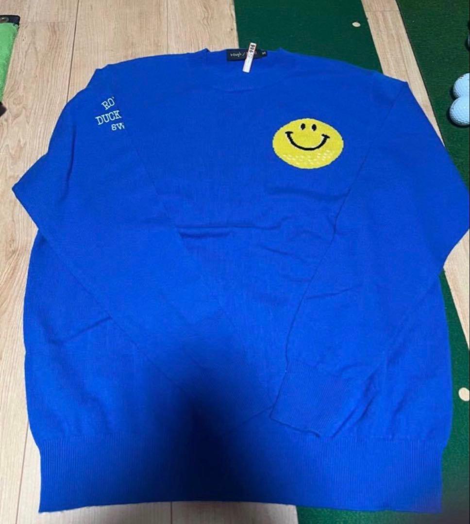 ラフ＆スウェル　ゴルフ　スマイル・クルーニット　クリーニング済み　Ｍサイズ 美品