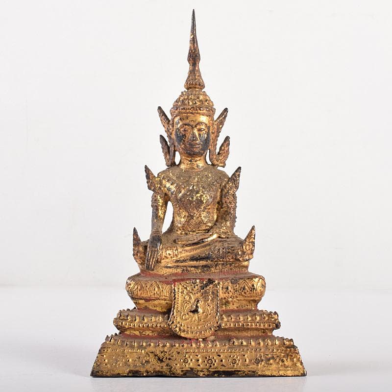 仏教美術　古銅鍍金　チベット仏　仏像　置物　V　R7705