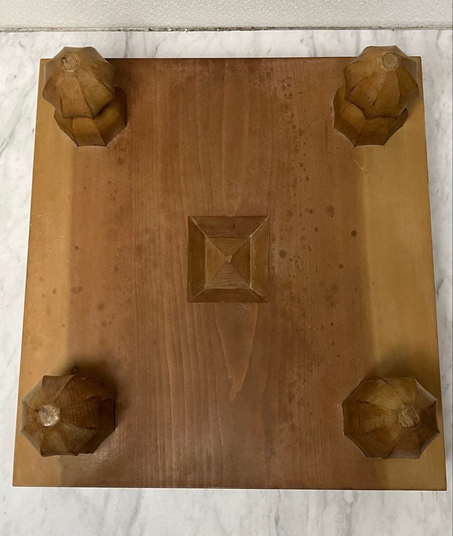 囲碁★碁盤＆碁石セット　脚付碁盤　木裏面　本桂　三寸六分五厘盤