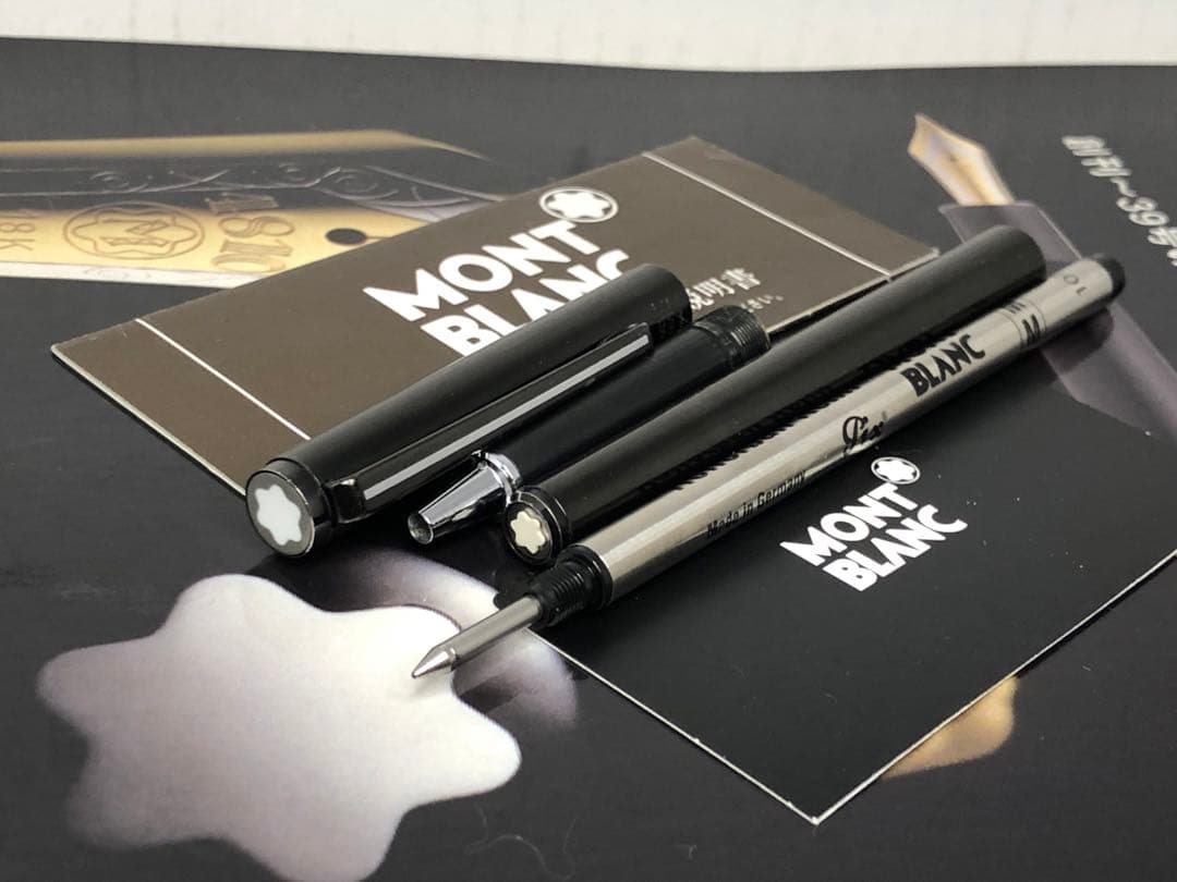 ⭐️モンブラン⭐️黒薔薇鉱プレート⭐️極稀少な価値の高いNo1324⭐️ローラーボール⭐️