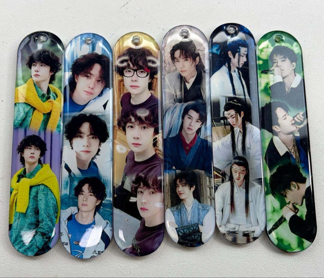 王一博 新作　可愛い　栞　レジンキーホルダー 6点セット❣️0206