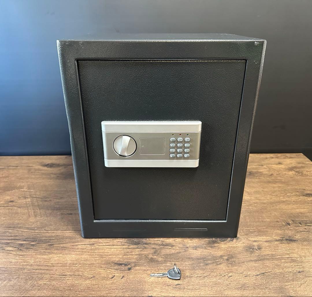 テンキーロック金庫 ブラック セーフティボックス シリンダー錠