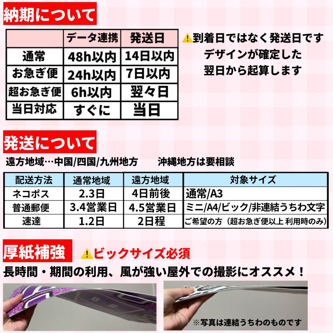 【プリント】 オーダー 連結うちわ 文字パネル うちわ文字 ハングル対応