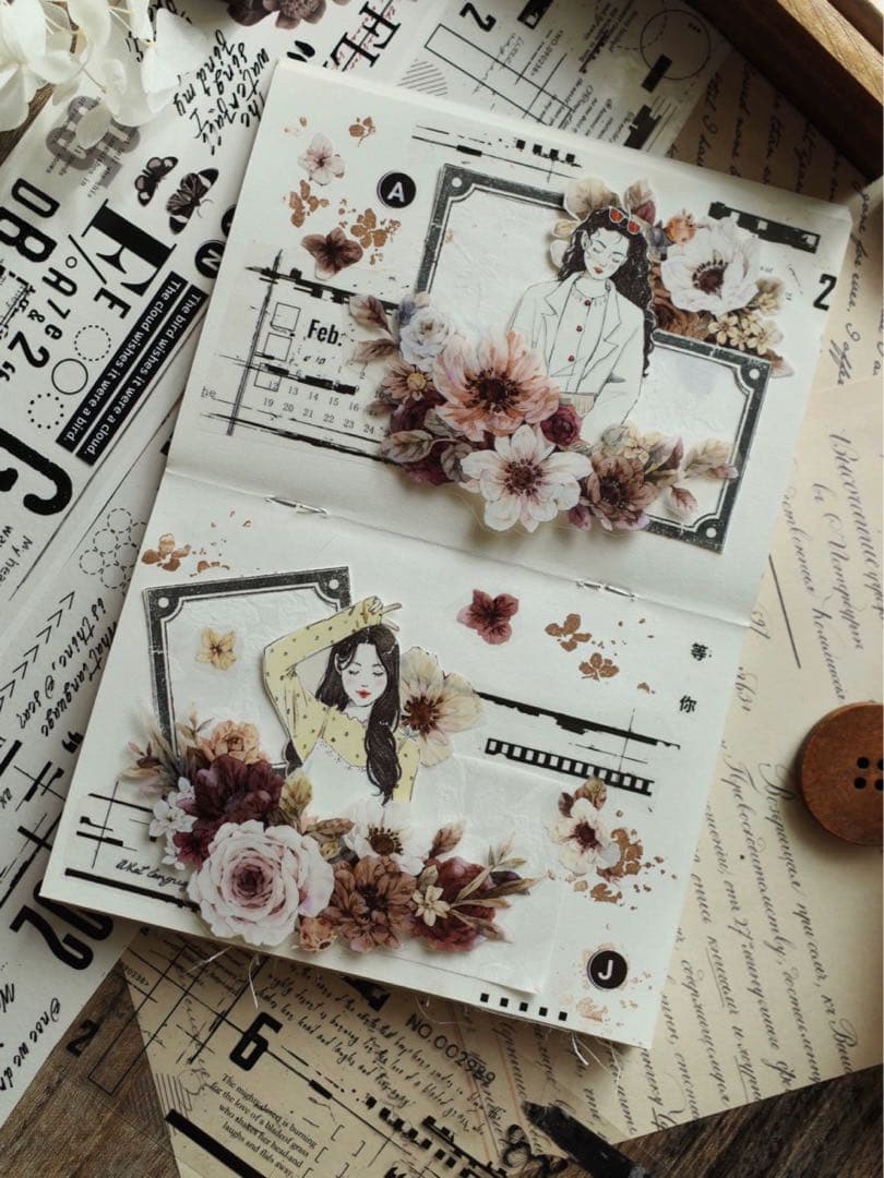 壹洱原创《印象》海外マスキングテープ　マステ 【1564】