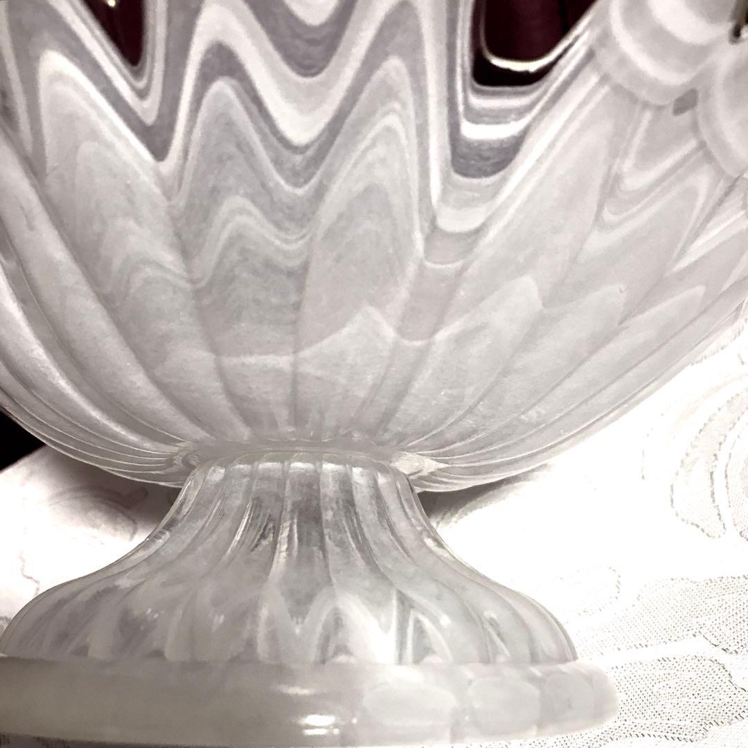 デザインガラスのコンポート☆フランス製　新品未使用品‼️