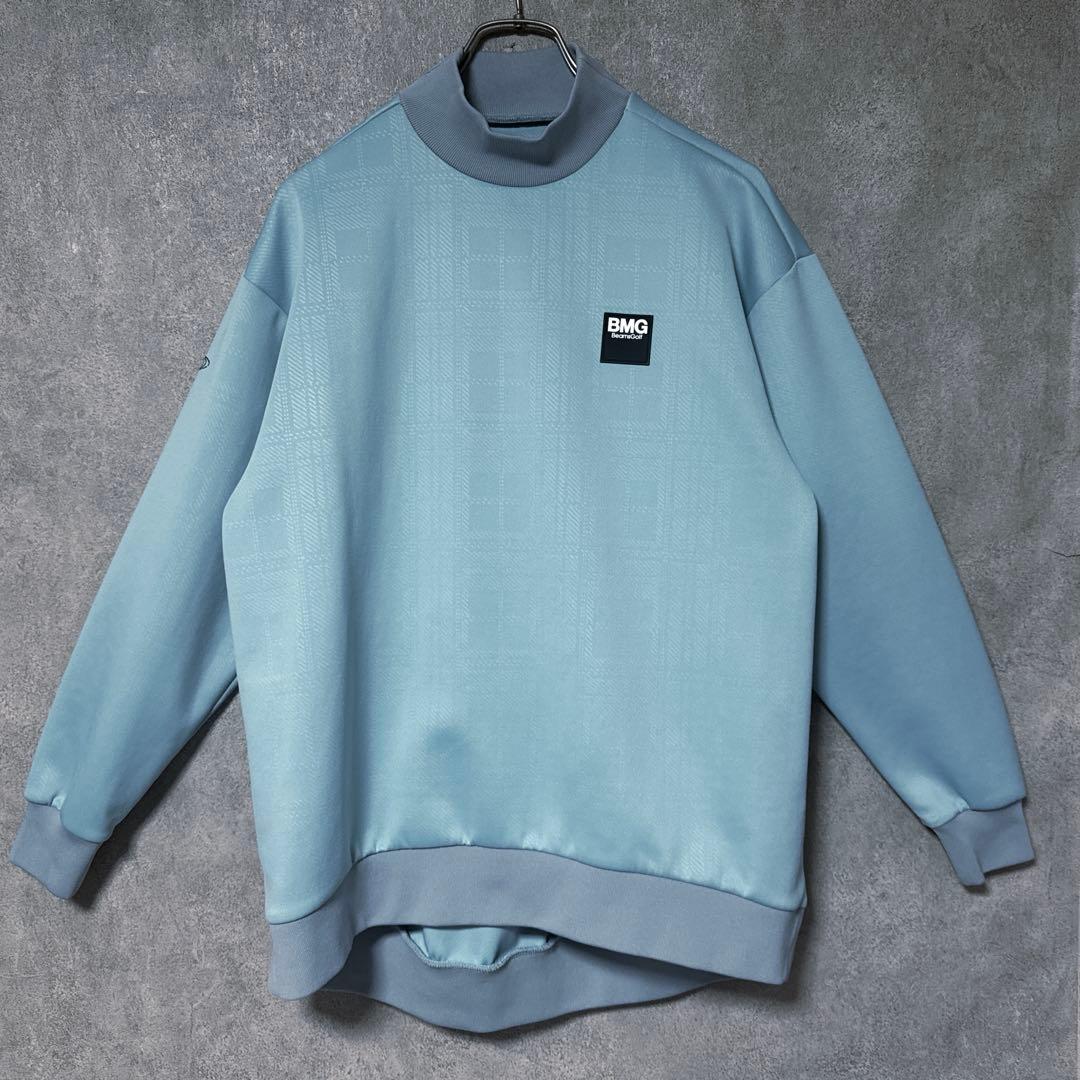 BEAMS GOLF ビームスゴルフ モックネック シャツ ライトブルー S