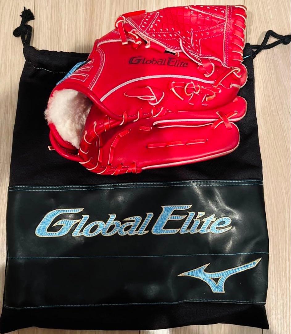 MIZUNO Global Elite 硬式用グローブ 投手用 朱色