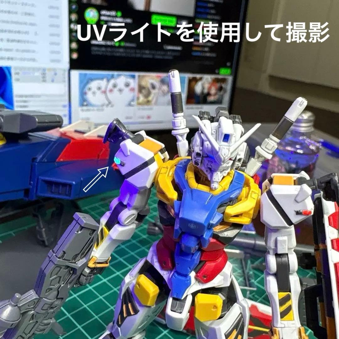 【完成品】HG 白いガンダム　部分塗装【完成品】HGUC　Gアーマー　2セット