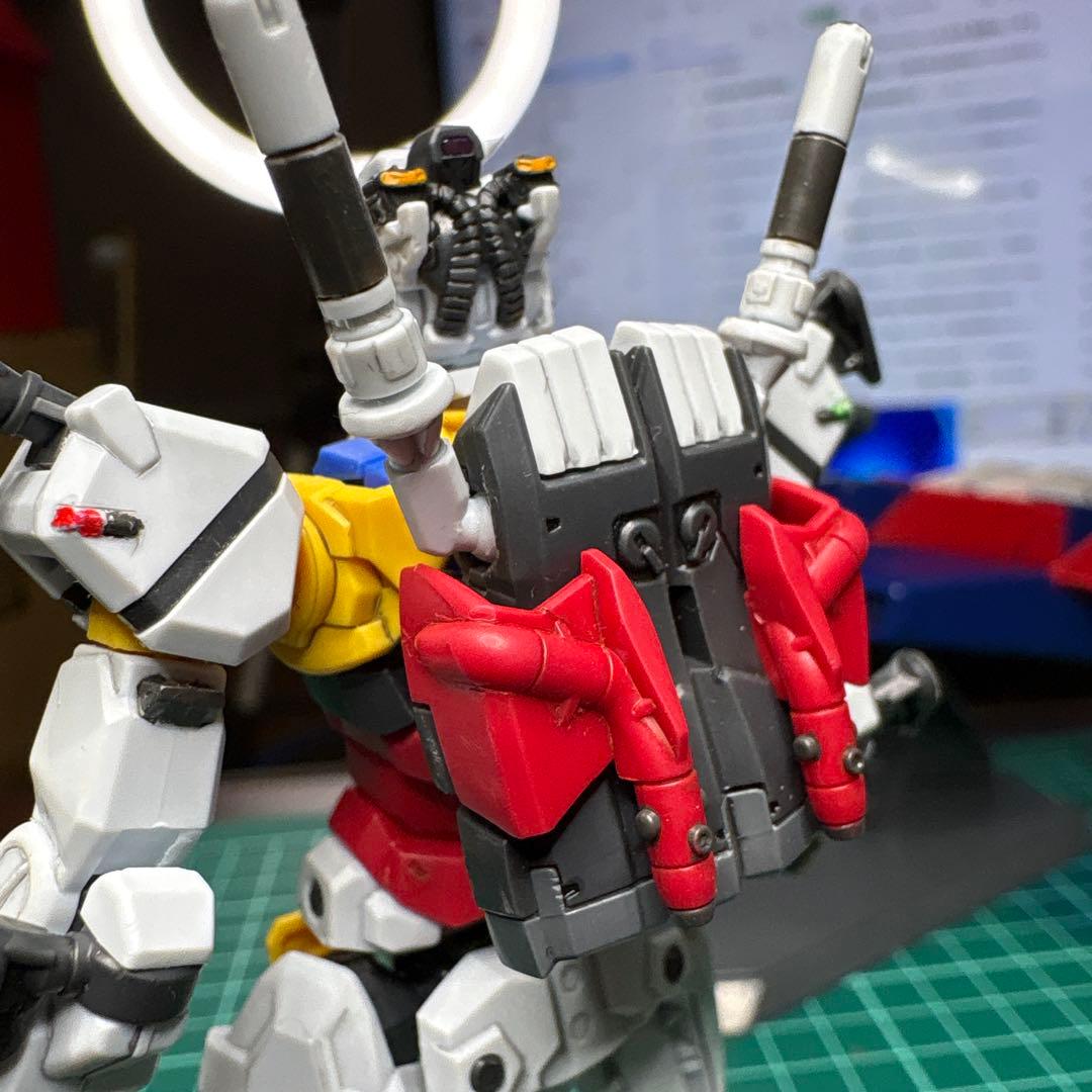 【完成品】HG 白いガンダム　部分塗装【完成品】HGUC　Gアーマー　2セット