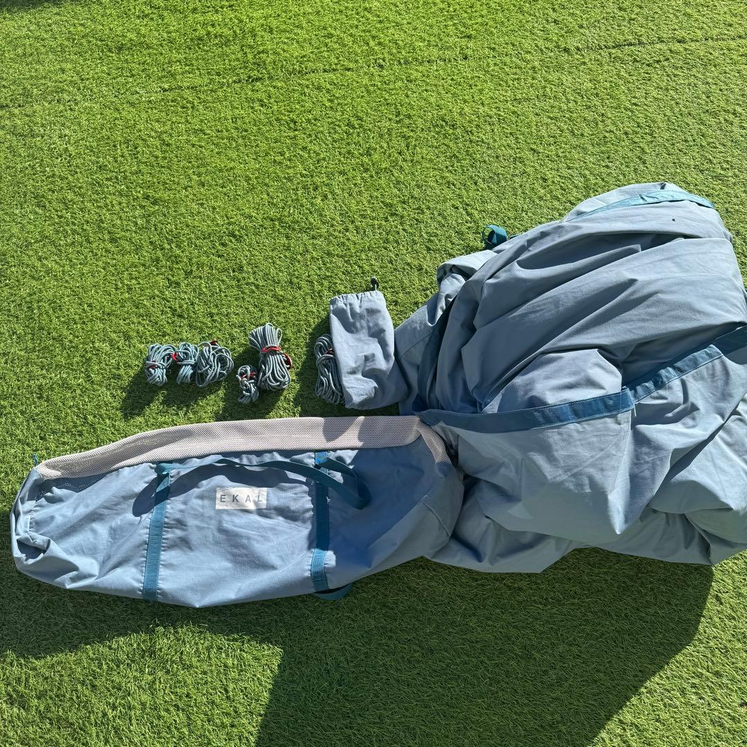 廃盤　テンマクデザイン×エカル コネクトヘキサタープ スモーキーブルー