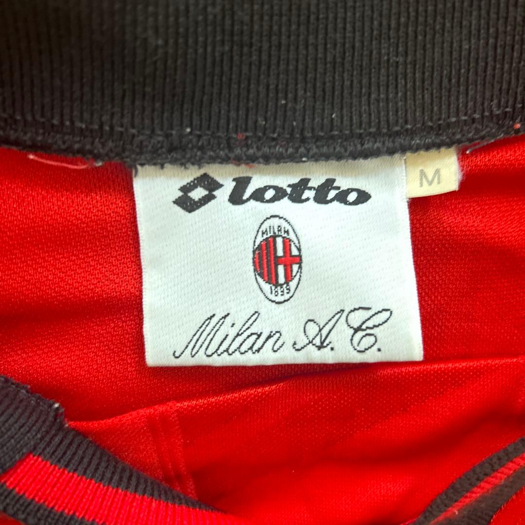 ACミラン　サッカーユニフォーム Lotto 赤黒　96-97