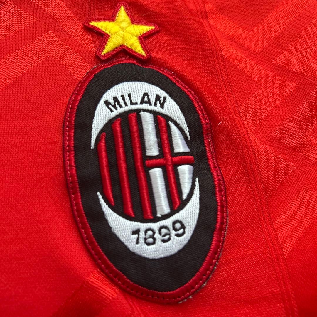 ACミラン　サッカーユニフォーム Lotto 赤黒　96-97