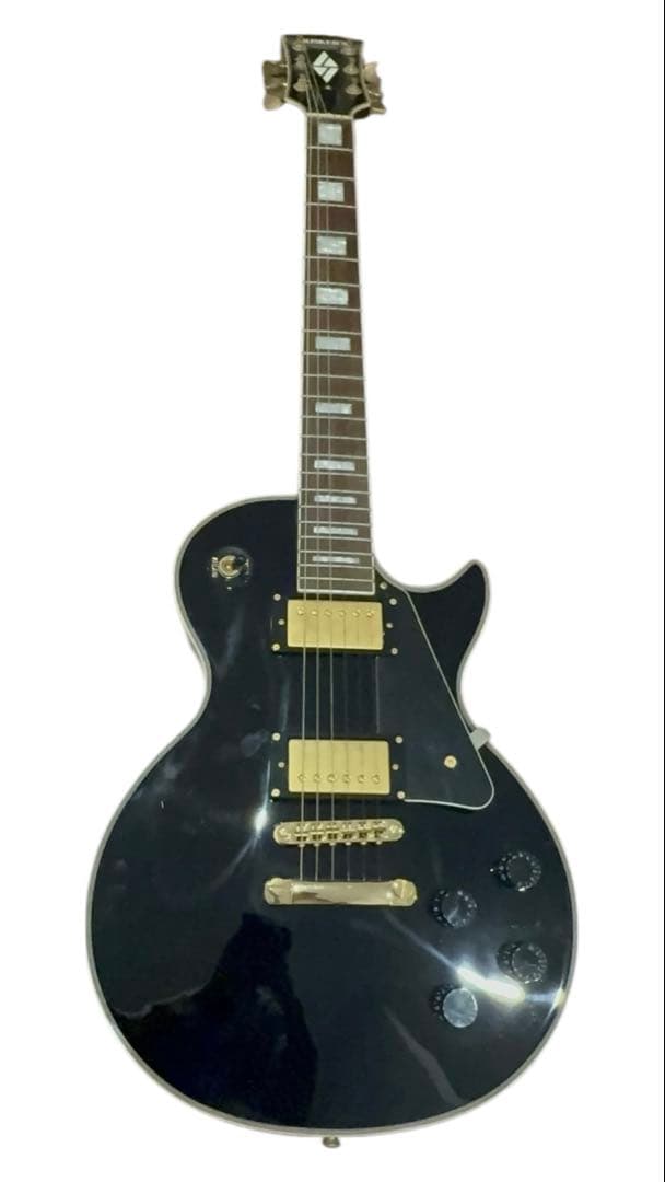 BUSKER'S レスポールカスタム風 エレキギター 黒×金　ぼっちざろっく