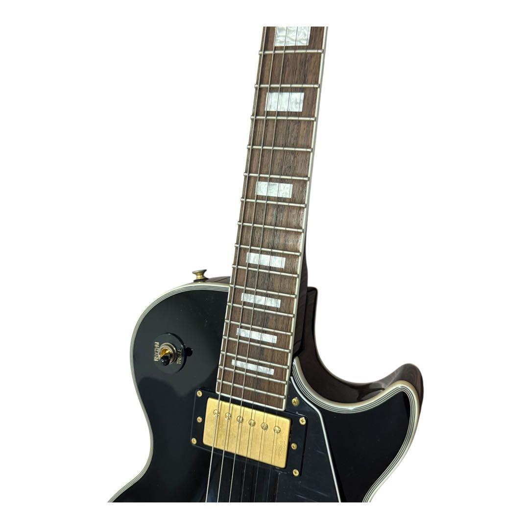 BUSKER'S レスポールカスタム風 エレキギター 黒×金　ぼっちざろっく