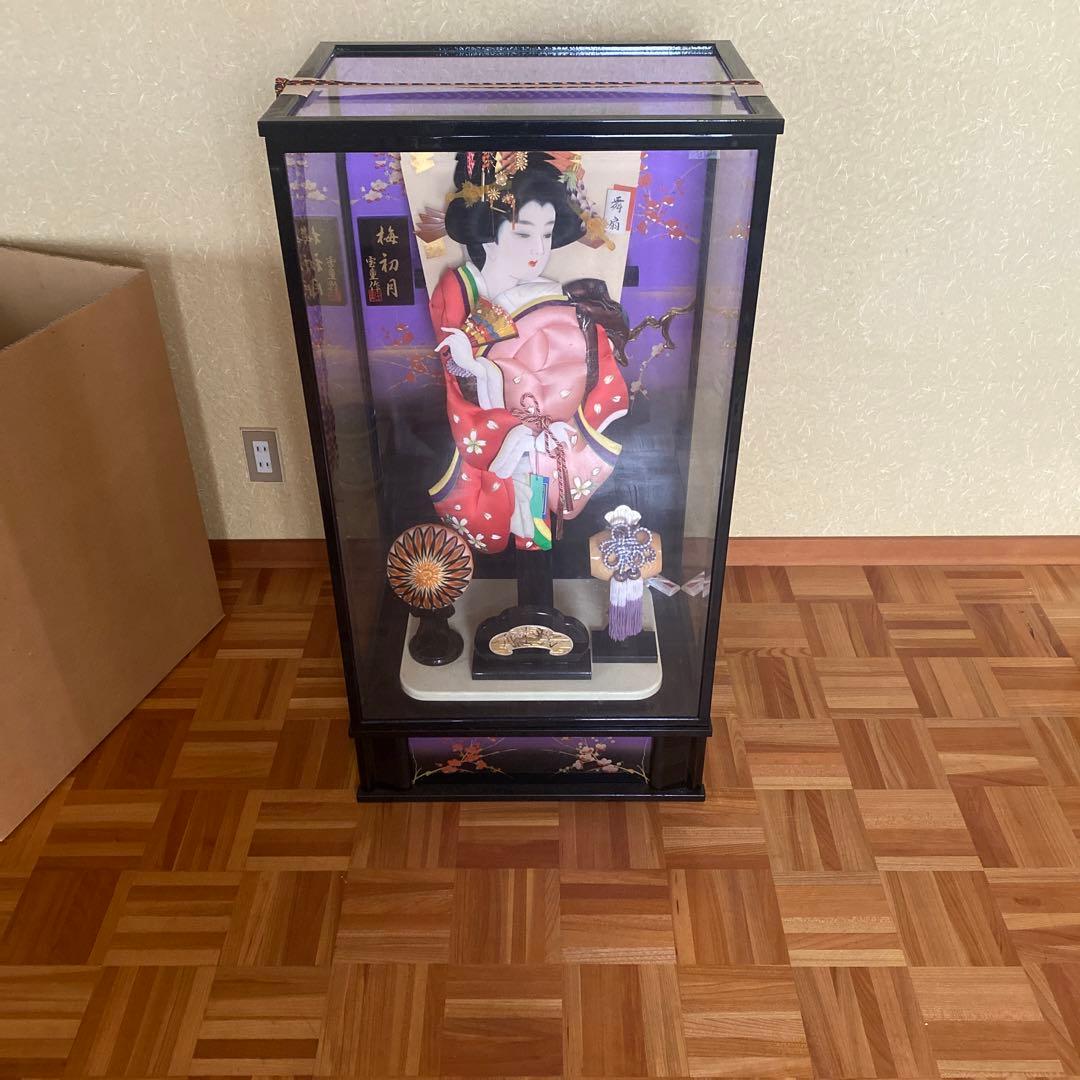 舞扇　梅初月　宝童作　御羽子板飾