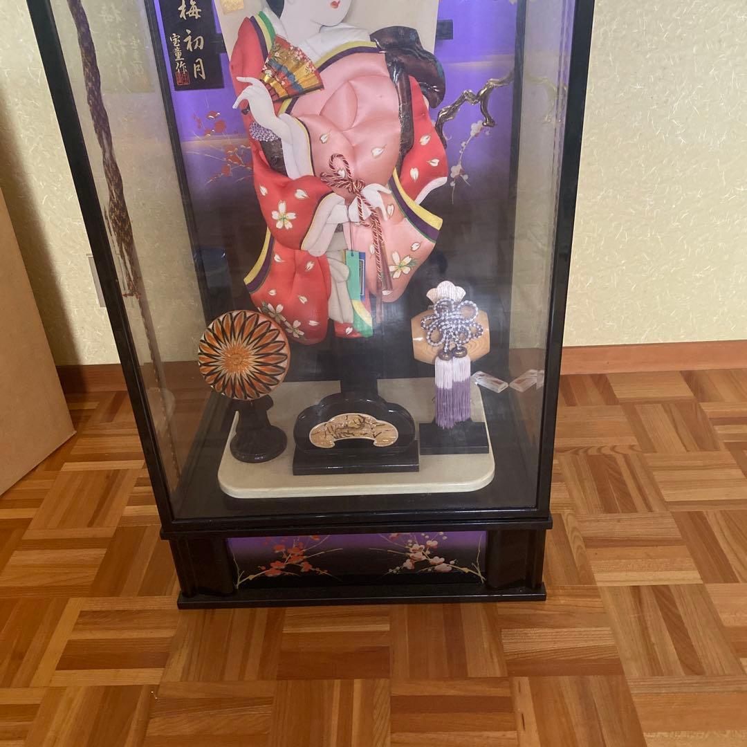 舞扇　梅初月　宝童作　御羽子板飾