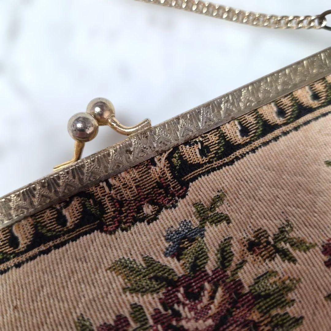 西ドイツ製【アンティークゴブラン織バッグ】