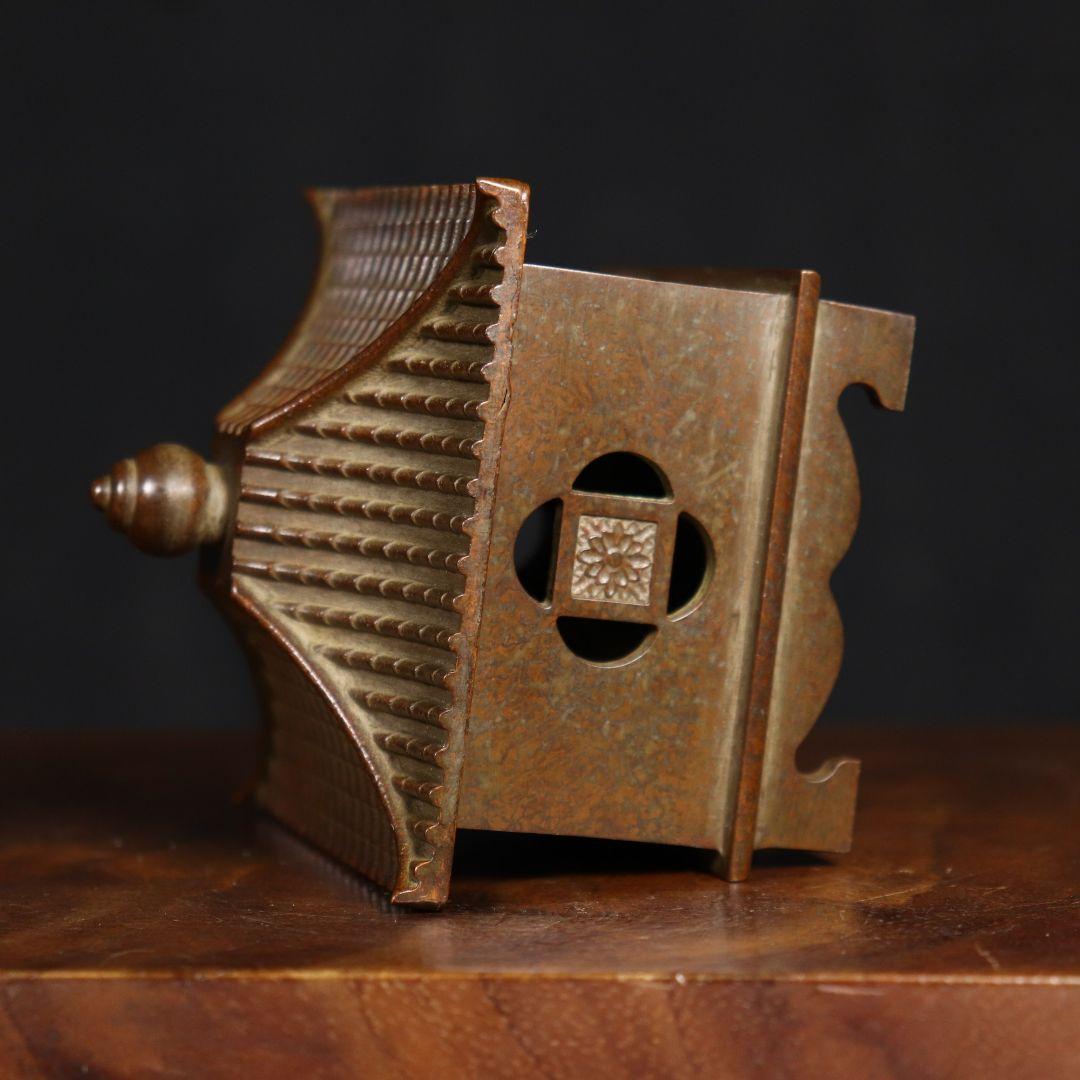 銅製 六角炉 香炉 茶道 書房香炉 香道具 装飾品 工芸品 置物