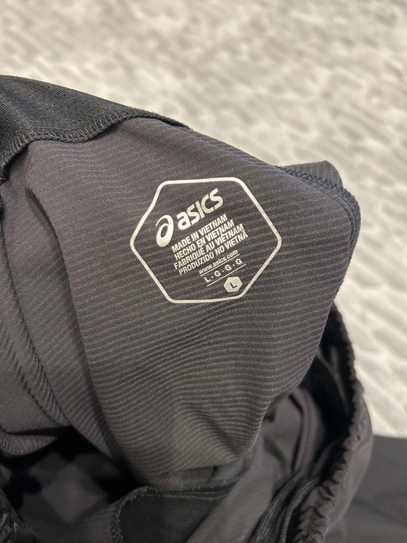 【美品】アシックス　ストレッチクロスジャケットパンツ　トレーニング上下　L 黒